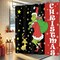 Christmas Shower Curtain for Bathroom, Black and Red Xmas Shower Curtain Fabric, Funny Merry Christmas Holiday Bathroom Curtain with Hooks 71" x 71"
